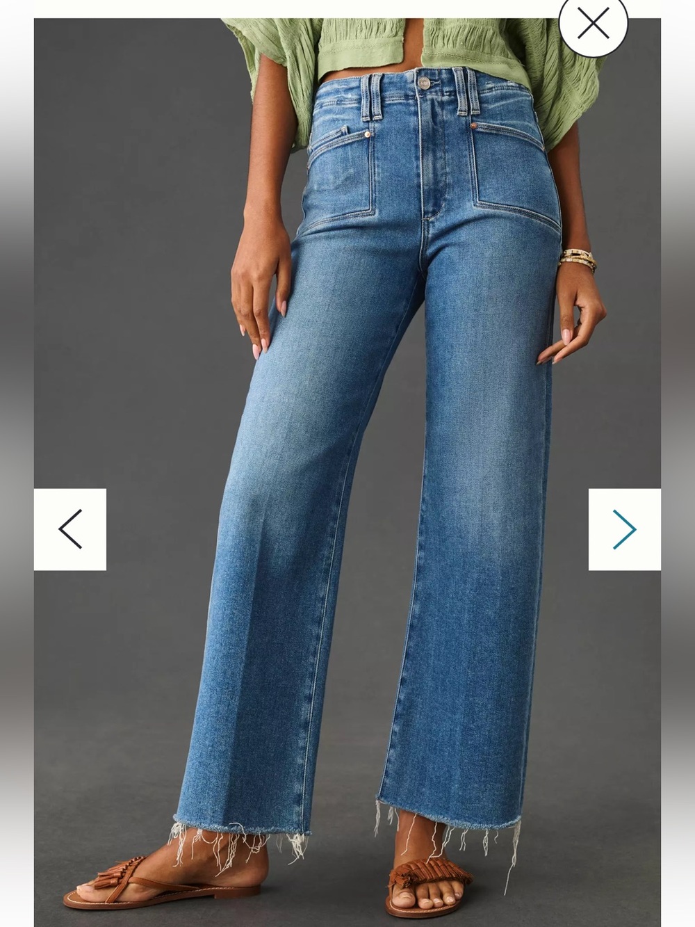 NWOT PAIGE Anessa High-Rise Wide-Leg Crop Jeans - Picture 3 of 13